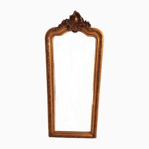 19th Century French Louis XV Hand Carved Giltwood Mirror