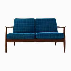 Dänisches Modernes Zwei-Sitzer Sofa aus Teak von Arne Vodder für France & Søn