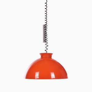 Lampe à Suspension Orange par Achille & Pier Giacomo pour Kartell, 1959