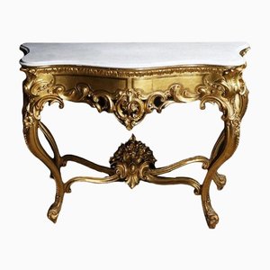 Louis XV Style Golden Console Table