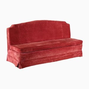 Red Velvet Sofa, 1950s