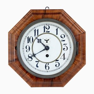Art Deco Walnut Wall Clock from Junghans