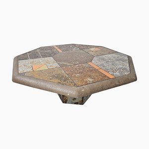 Table Basse Brutaliste en Ardoise, 1970s