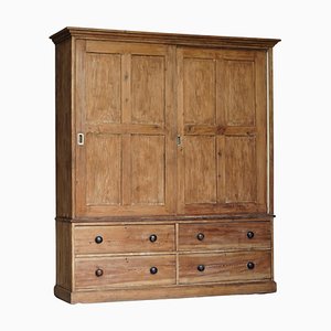 Large Antique Victorian Pine Housekeeper's Cupboard, 1880s