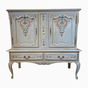 French Painted and Distressed Side Cabinet