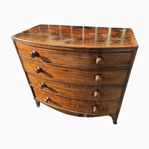 Regency Mahogany Bowfront Chest Drawers, 1820s