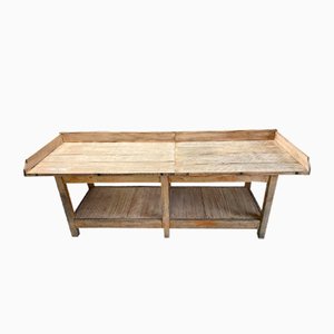 Tavolo da macellaio antico in legno