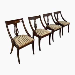 Antique Wooden Chairs, Set of 4