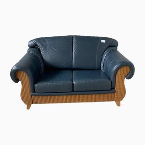 Antique Style Sofa in Wood and Leather