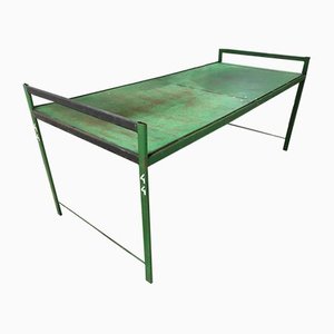 Industrial Table in Green Iron