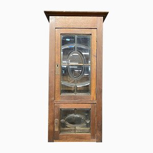 Antique Small Cupboard in Wood and Glass