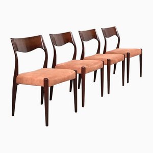 Chairs in Rosewood by Niels Otto Møller, Denmark, Set of 4