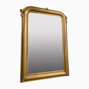 Antique Golden Mirror in Wood and Glass