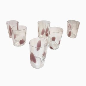 Murano Glass Bora Drinking Tumblers by Carlo Moretti, Set of 6