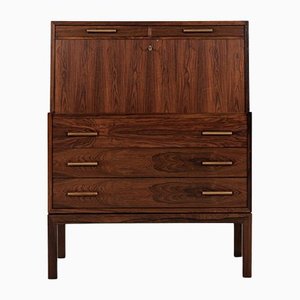 Mid-Century Danish Secretaire in Rosewood with Brass Details, 1960s