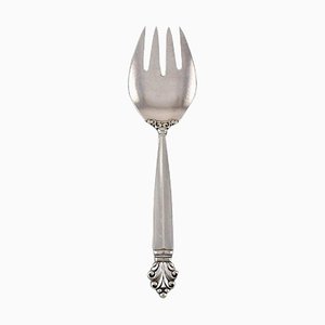 Large Acanthus Salad Fork in Sterling Silver from Georg Jensen