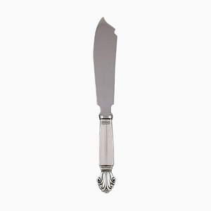Acanthus Cake Knife in Sterling Silver and Stainless Steel from Georg Jensen