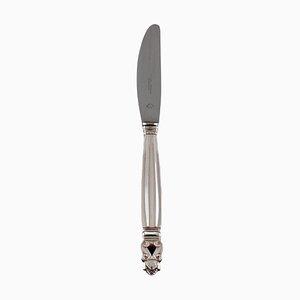 Acorn Dinner Knife in Sterling Silver and Stainless Steel from Georg Jensen