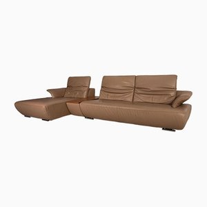 Brown Leather Avanti Corner Sofa from Koinor