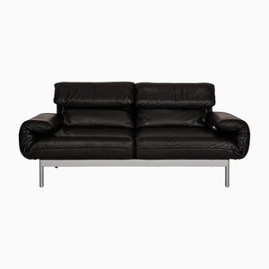 Black Leather Two-Seater Plura Sofa by Rolf Benz