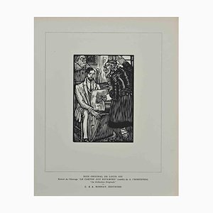 Louis Jou, Femmes de cette Temps, Gravure sur Bois Originale, 1920s