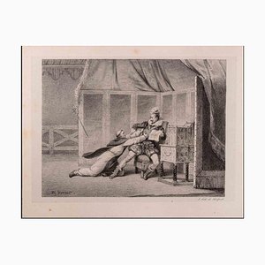 Lithographie Originale Horace Vernet, The Gentleman, Début du 19ème Siècle