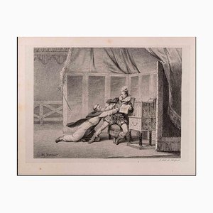 Litografia originale di Horace Vernet, The Gentleman, inizio XIX secolo