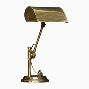 Bankers Desk Lamp in Brass