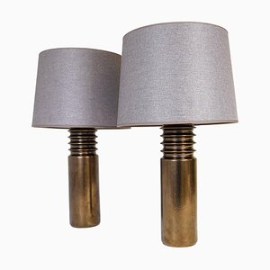 Mid-Century Modern Swedish Brutalist Table Lamps in Ceramic, 1970s, Set of 2