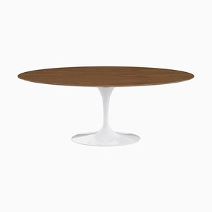 Tulip Oval Table with Walnut Top by Knoll & Eero Saarinen