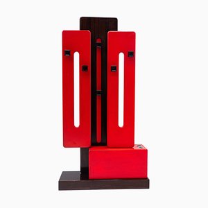 Perchero modular italiano Mid-Century en rojo de Carlo Di Carli para Fiarm, años 60