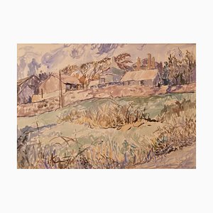 Muriel Archer, Village in Cornwall, Late 20th-Century, Watercolor