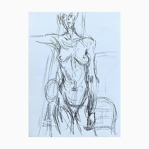Alberto Giacometti, desnudo, 1961, litografía original