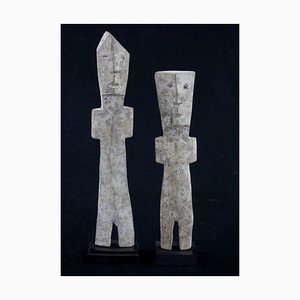 Figurines Togo Adan sur Socles en Bois, Set de 2