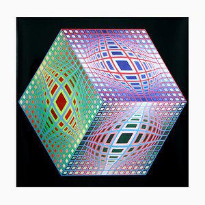 After Victor Vasarely, Progression 5, 1972, Heliogravure