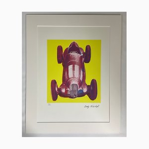 Nach Andy Warhol, Mercedes W125 Race Car Yellow, Grano Lithographie