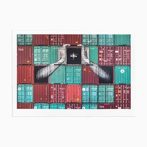 J.R., Ballerina in Containers, 2021, Lithograph
