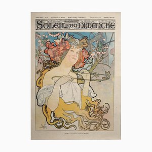 Alphonse Mucha, Soleil du dimanche, 1897, Litografía original