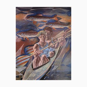 Hans Erni, Canoeing, Print