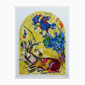 Nach Marc Chagall, Tribu Naphtali, Buntglasfenster von Jerusalem, 1962, Lithographie