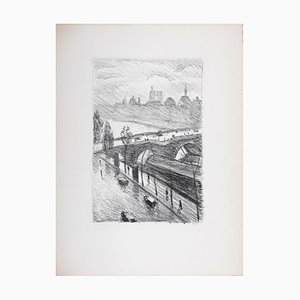 Albert Marquet, Les Quais De Paris # 4, Rhapsodie Parisienne, 1950, Litografía en negro