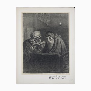 Alphonse Levy, Rabbi Elisha, 1897, Litografia su carta intrecciata