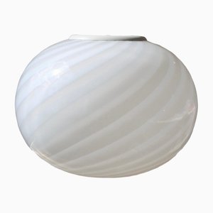 Vintage Murano White Swirl Deckenlampe