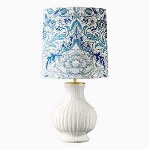 Hamptons Style Handcrafted Table Lamp from Vintage Royal Delft White Vase Severn