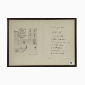 Antonio Donghi, Circonva, Litografía original, 1945