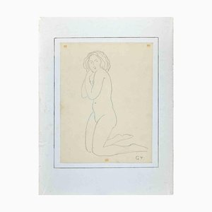 Tibor Gertler, Nude, Original Drawing, Mid 20th-Century