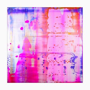Danny Giesbers, Pink Lush, 2021, Acrylique, Résine Époxy et Phosphorescence sur Bois