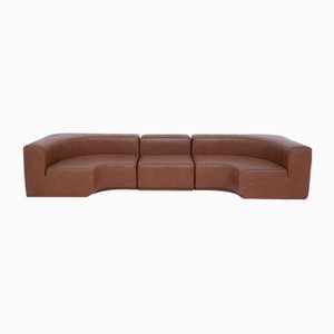 Modular Faux Leather Corner Sofa by Guido Faleschini, Set of 3