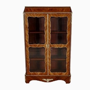 Small Louis XIV or Napoleon III Wooden Showcase Cabinet, 1850s