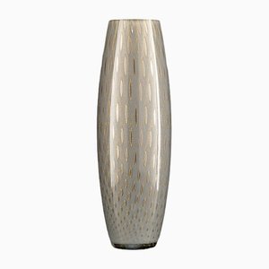 Slim Big Italian Gold and Gray Murano Glass Mocenigo Vavaso Vase by Marco Segantin for VGnewtrend